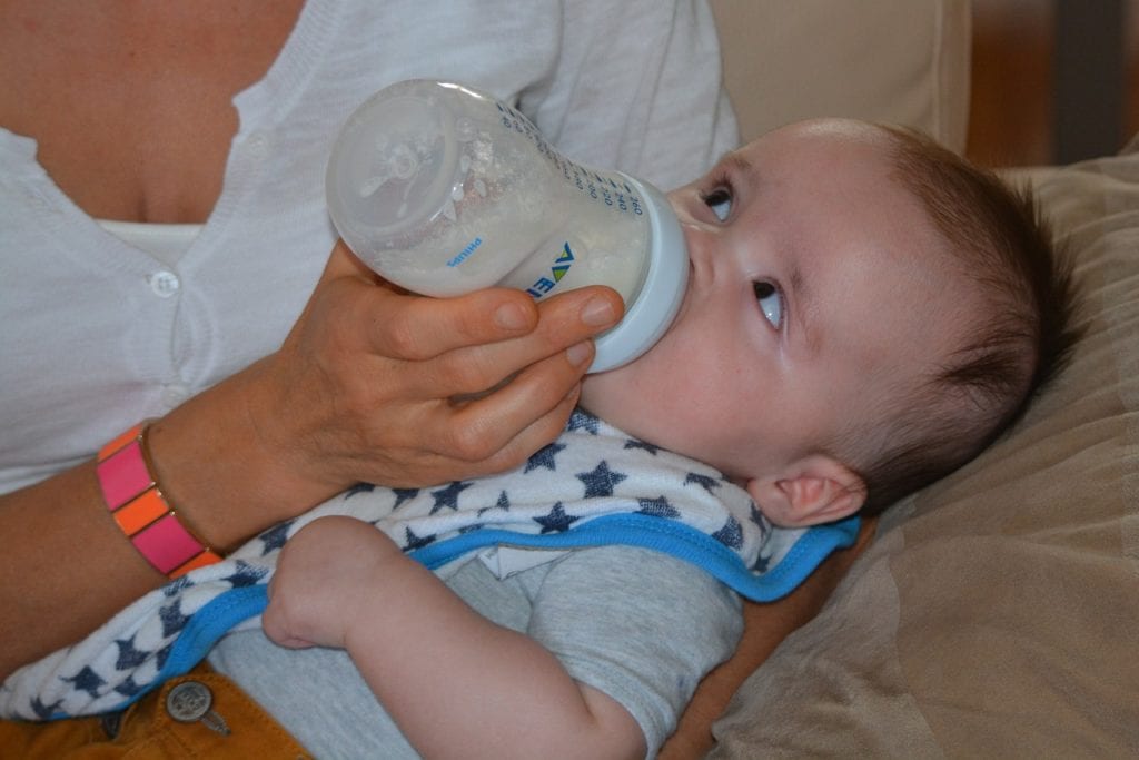 feeding water juice milk