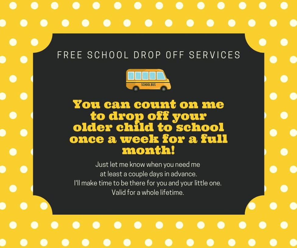 Free School Drop Off Services Coupon