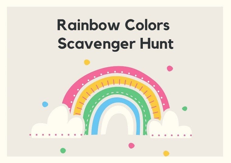 Rainbow Colors Scavenger Hunt
